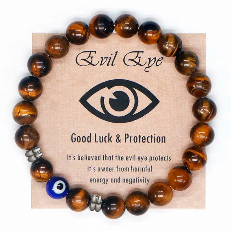 Pulseira da boa sorte e proteção olho de tigre