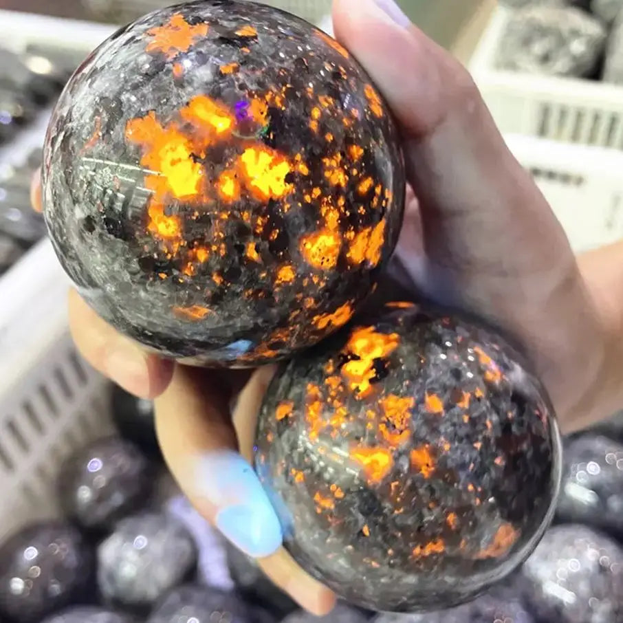 Bolas de cura em pedra natural yooperlite